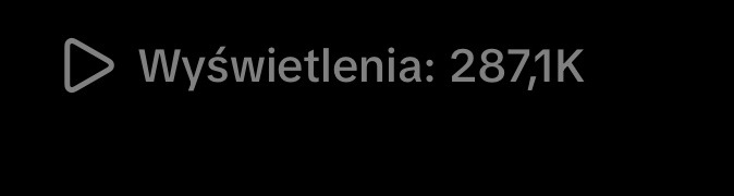 TikTok — wynik 287,1 tys. wyświetleń